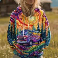 Luana | Sunburst Print Hoodie