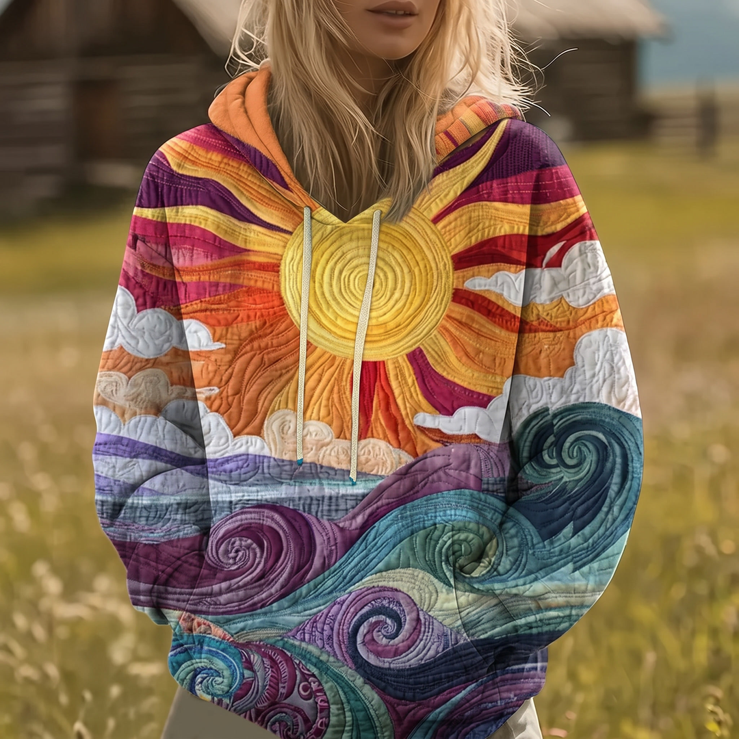 Kiri | Sunburst Print Hoodie