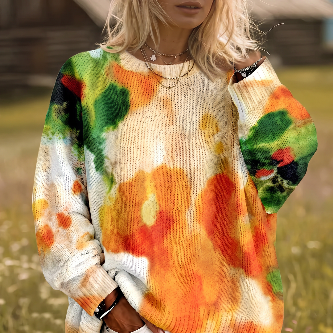 Jammie | Tie-Dye Floral Sweater