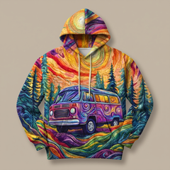 Luana | Sunburst Print Hoodie