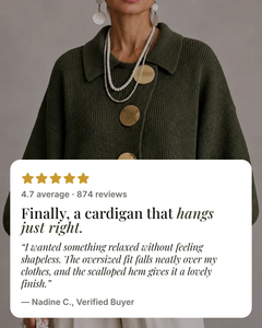 Hortense | Oversized Ribbed Cardigan five star customer review