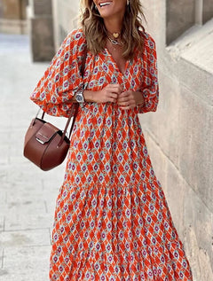 Jan | Boho Puff Maxi Dress