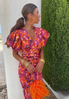 Rnona | Breezy Floral Midi Dress