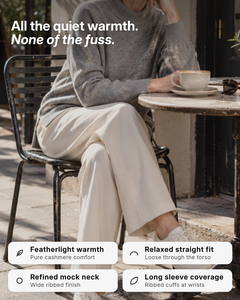 Jenifer | Mock Neck Cashmere Sweater benefits
