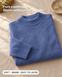 Jenifer | Mock Neck Cashmere Sweater fabric close-up