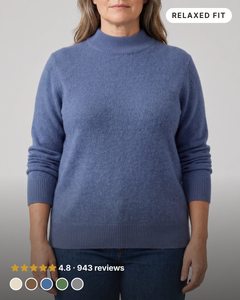 Jenifer | Mock Neck Cashmere Sweater in cream