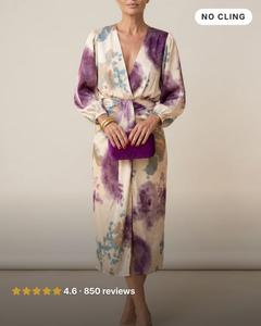 Jorie | Watercolour Satin Midi Dress