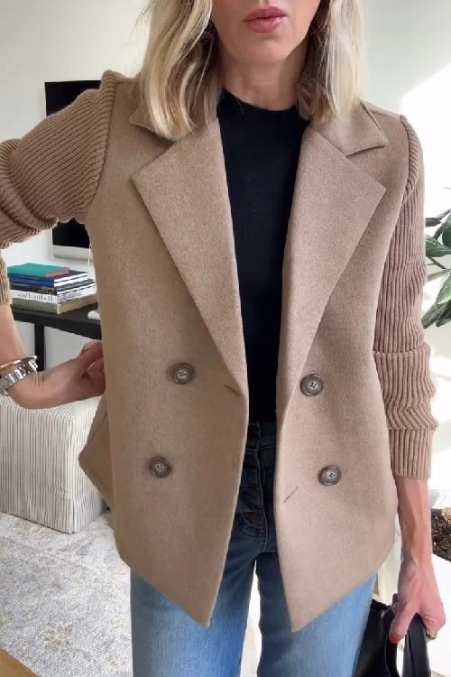 Iona | Tailored Knit-Sleeve Blazer