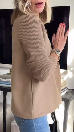 Iona | Tailored Knit-Sleeve Blazer