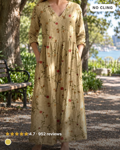 Jules | Floral Summer Dress in yellow