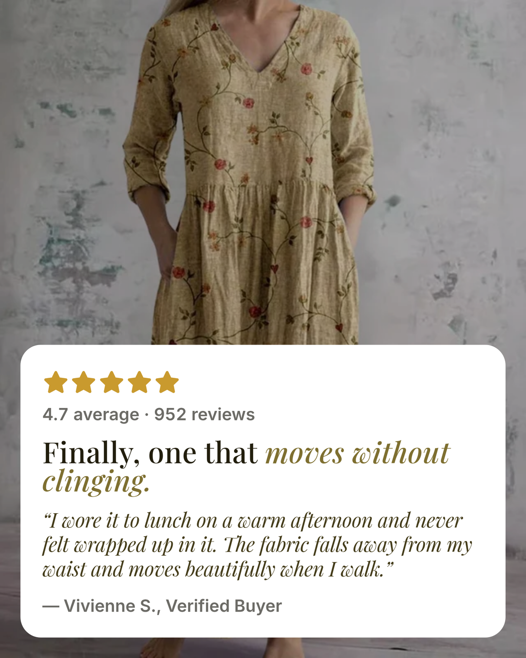 Jules | Floral Summer Dress five star customer review