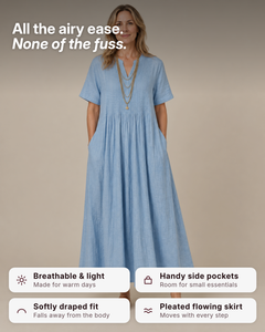 Juliane | Pleated Midi Dress benefits