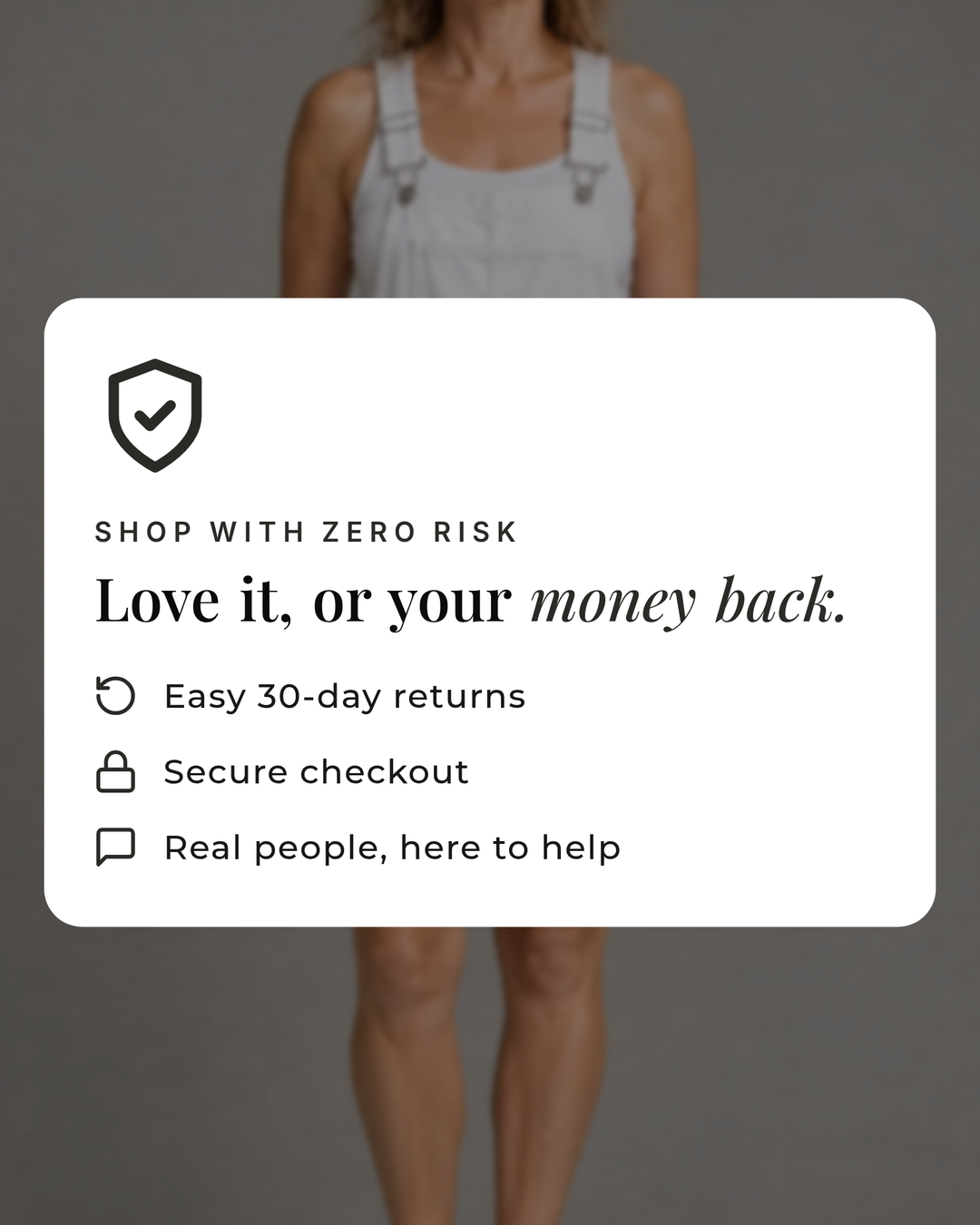 Kacey | Classic Denim Overall Shorts money-back guarantee