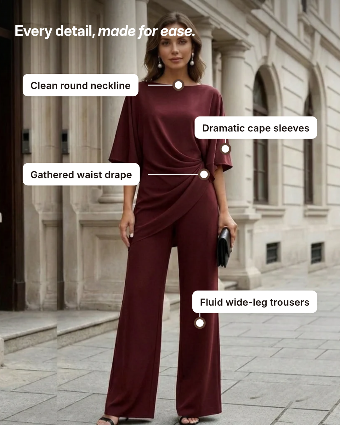 Kalea | Blouse and Trouser Set details