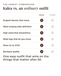 Kalea | Blouse and Trouser Set versus an ordinary garment comparison