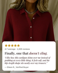 Karel | Textured Knit Button Cardigan five star customer review