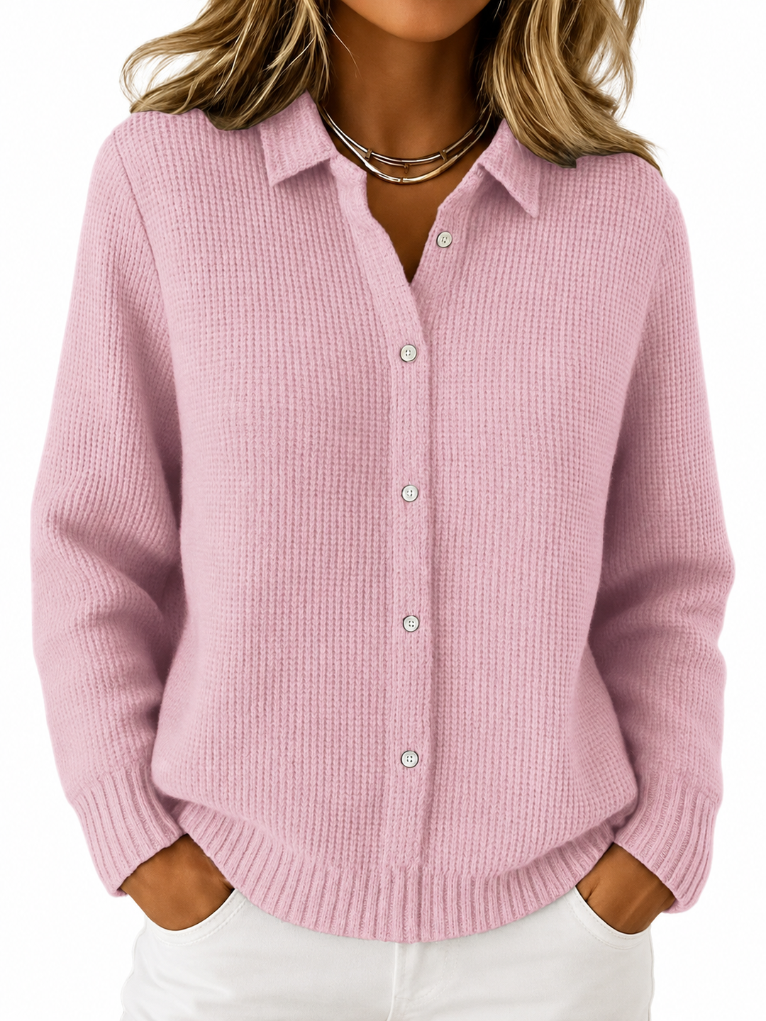 Karel | Textured Knit Button Cardigan