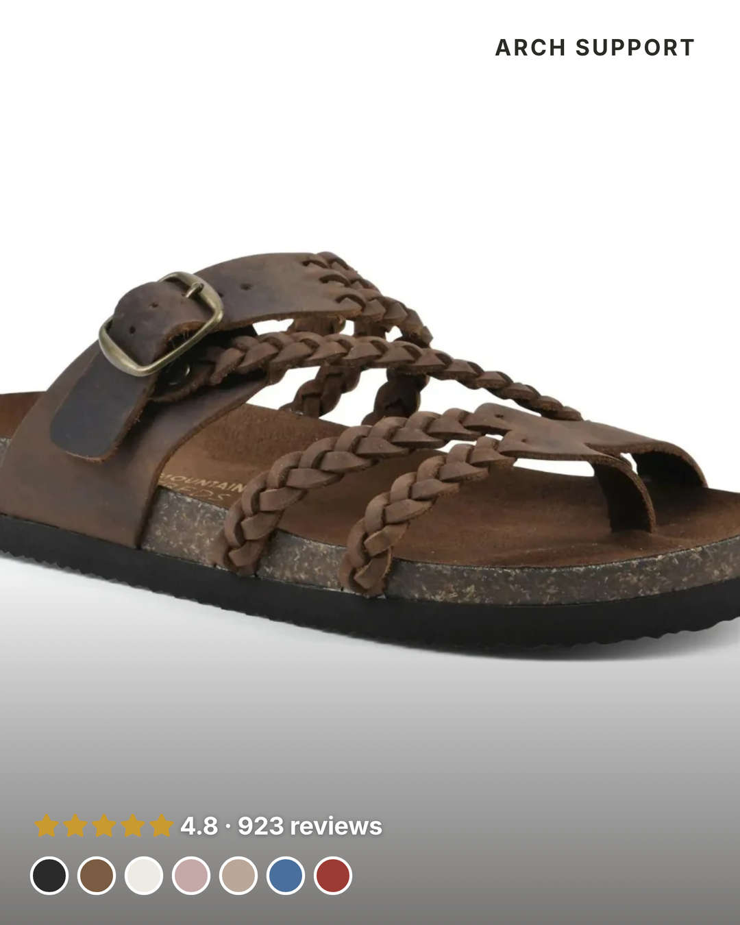Kellie | Orthopedic Leather Sandals in black
