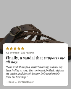 Kellie | Orthopedic Leather Sandals five star customer review