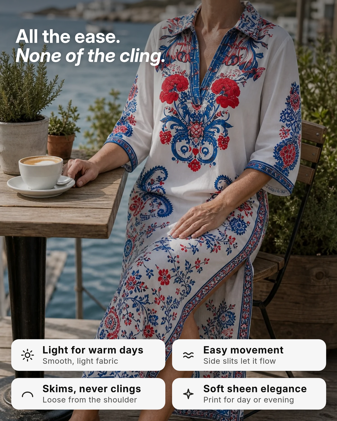 Kerryn | Paisley Print Kaftan Maxi Dress benefits