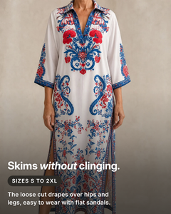 Kerryn | Paisley Print Kaftan Maxi Dress fit and sizes