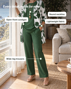 Kris | Earth-Tone Three-Piece Set details