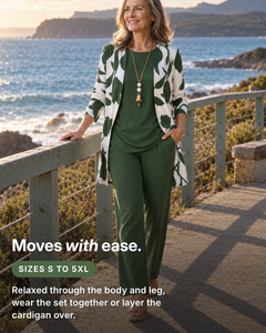 Kris | Earth-Tone Three-Piece Set fit and sizes