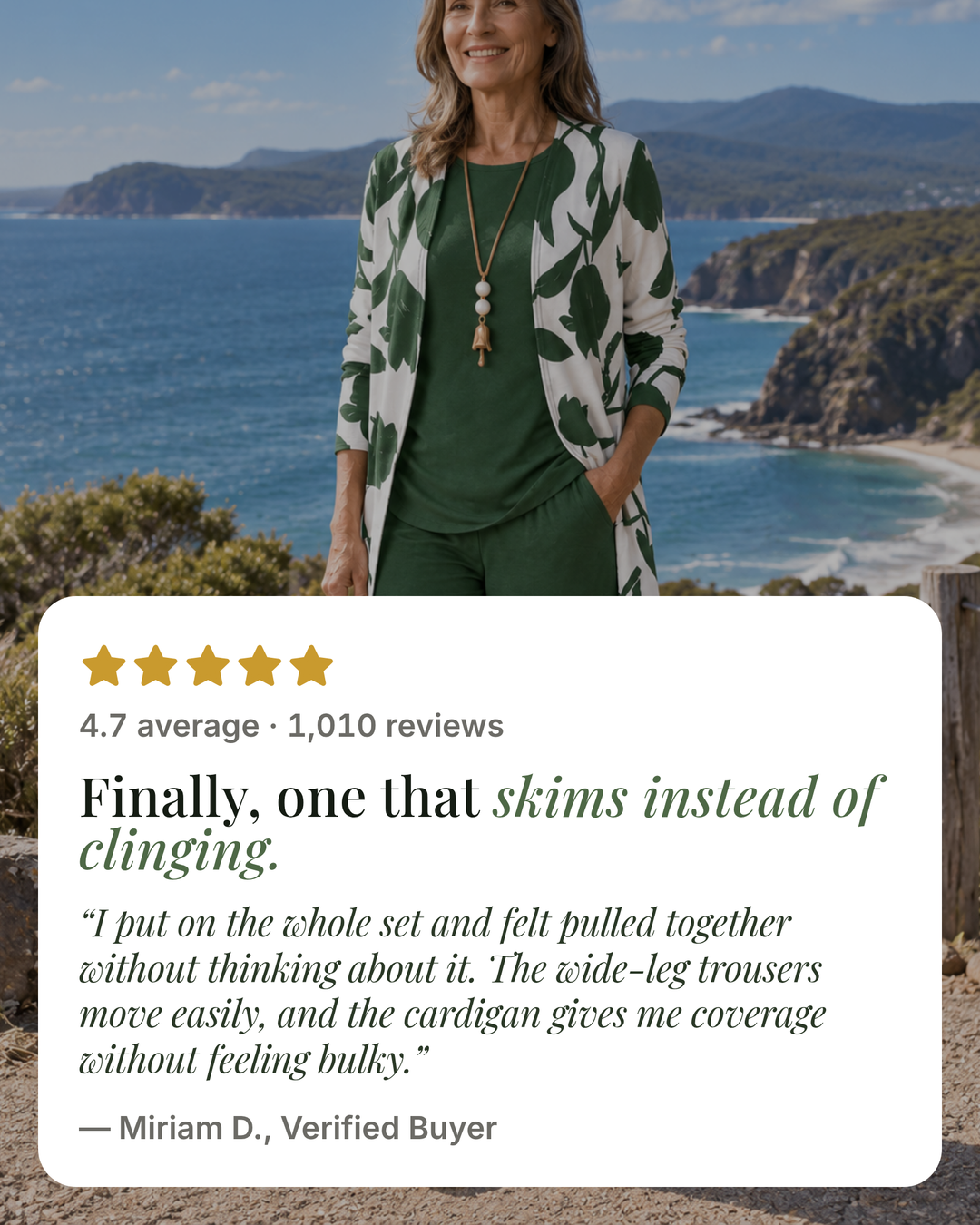 Kris | Earth-Tone Three-Piece Set five star customer review