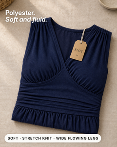 Lainey | Wide-Leg Jersey Jumpsuit fabric close-up