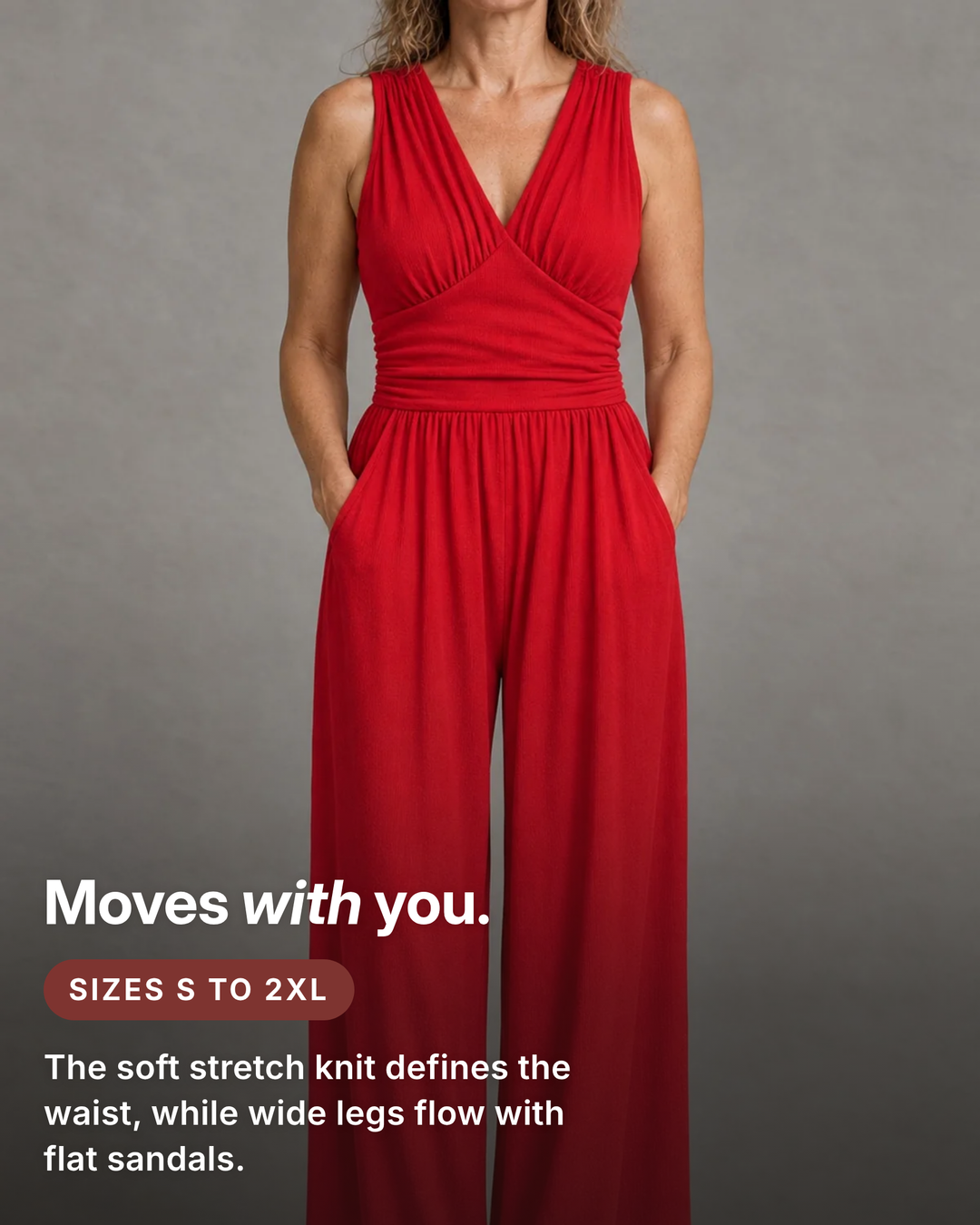 Lainey | Wide-Leg Jersey Jumpsuit fit and sizes