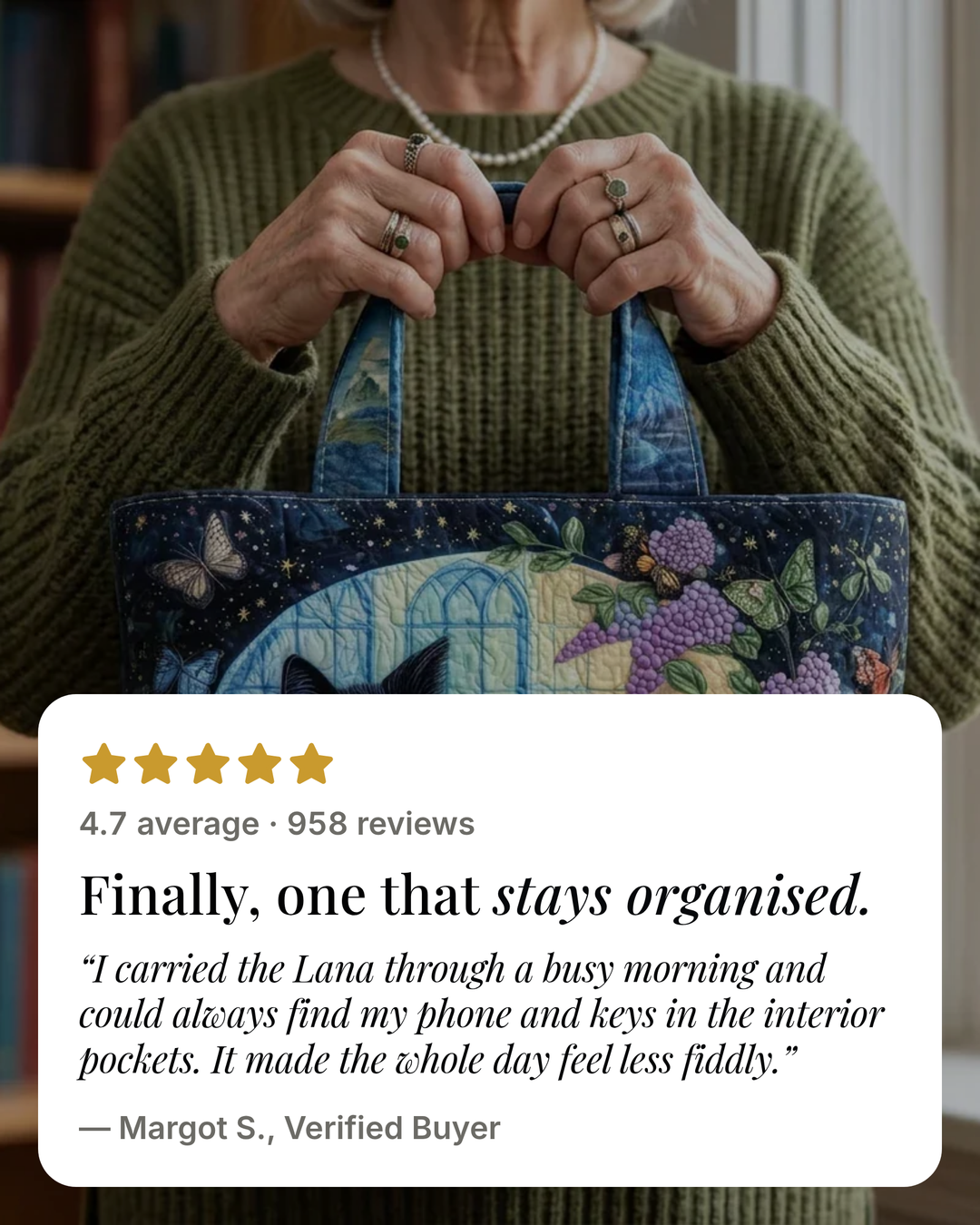 Lana | Padded Tote Bag five star customer review