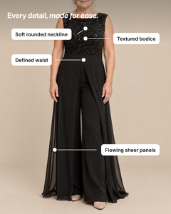 Leah | Sleeveless Tailored Jumpsuit details
