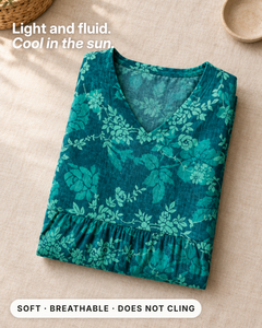 Lee | Floral Summer Dress fabric close-up