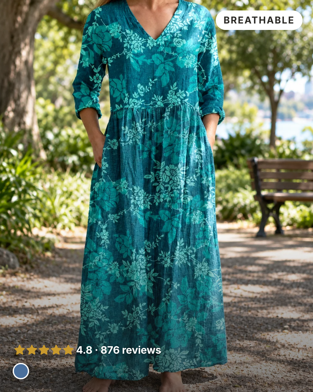 Lee | Floral Summer Dress in blue