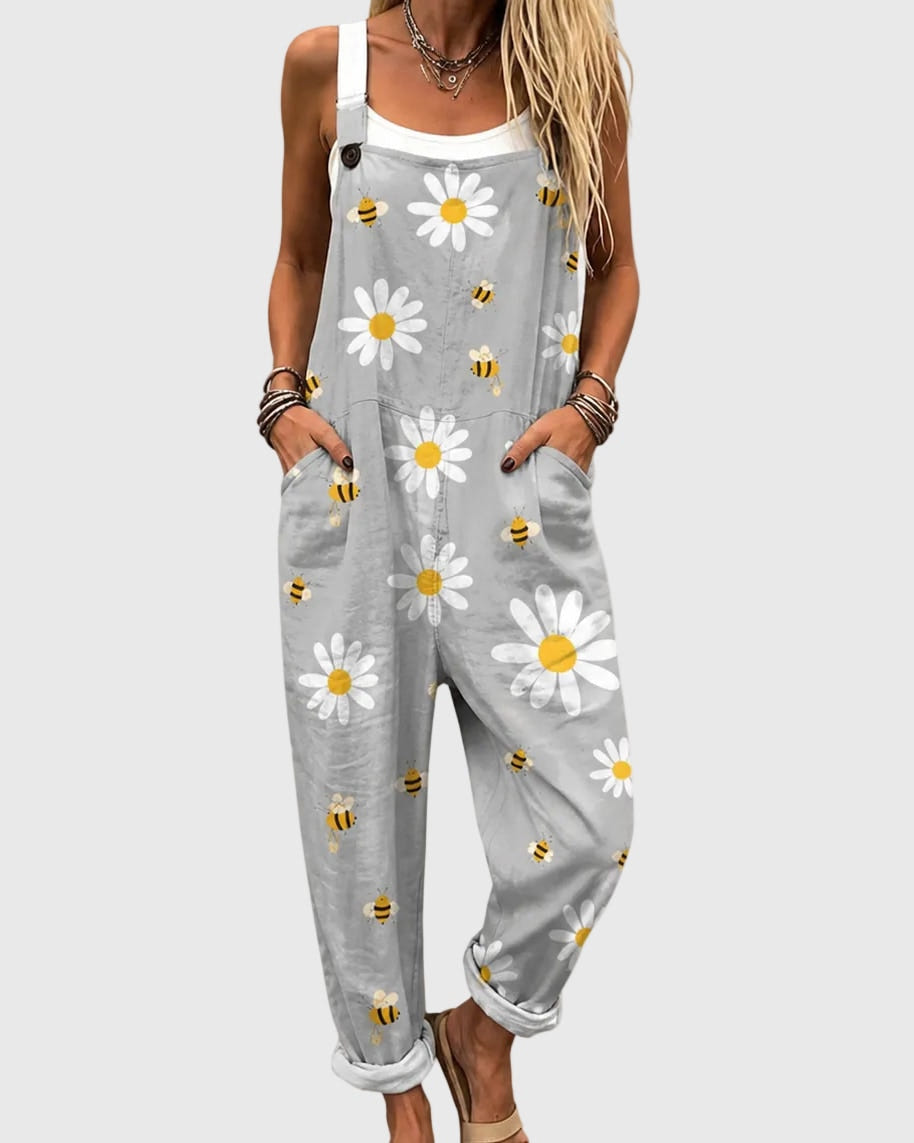Linda | Ditsy Floral Dungarees