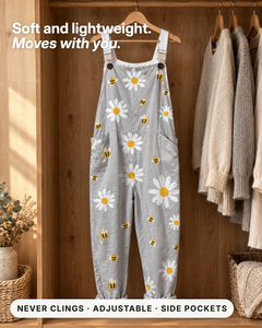 Linda | Ditsy Floral Dungarees fabric close-up