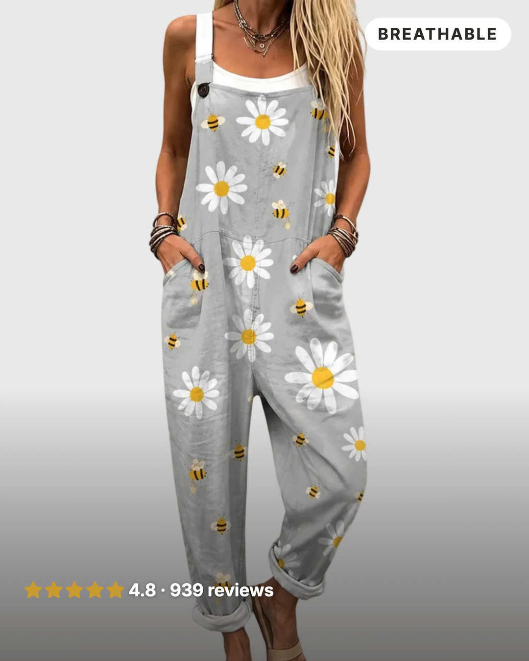 Linda | Ditsy Floral Dungarees