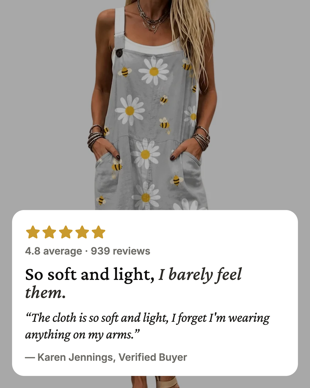 Linda | Ditsy Floral Dungarees five star customer review