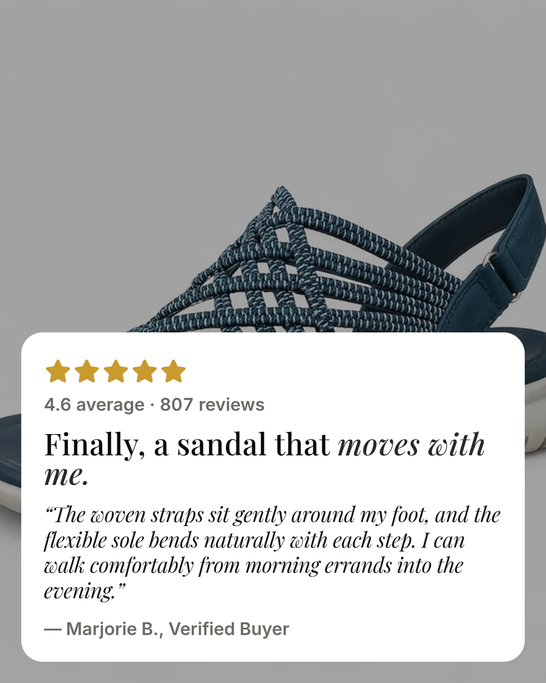 Lizette | Orthotic Support Sandals five star customer review