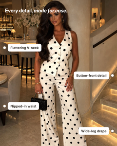 Lois | Cream Spot Co-Ord Set details