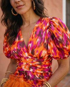 Quinn | Tummy-Flattering Floral Midi Dress