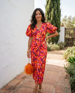 Quinn | Tummy-Flattering Floral Midi Dress