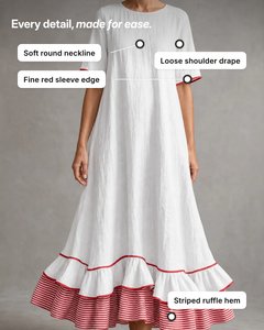 Maris | Striped Hem Maxi Dress details
