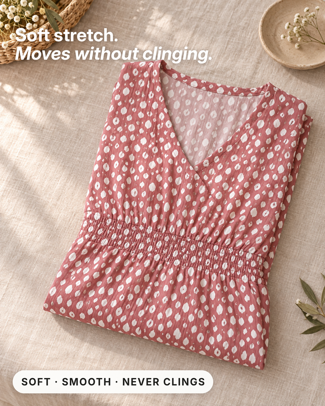 Marita | Elegant Midi Dress fabric close-up
