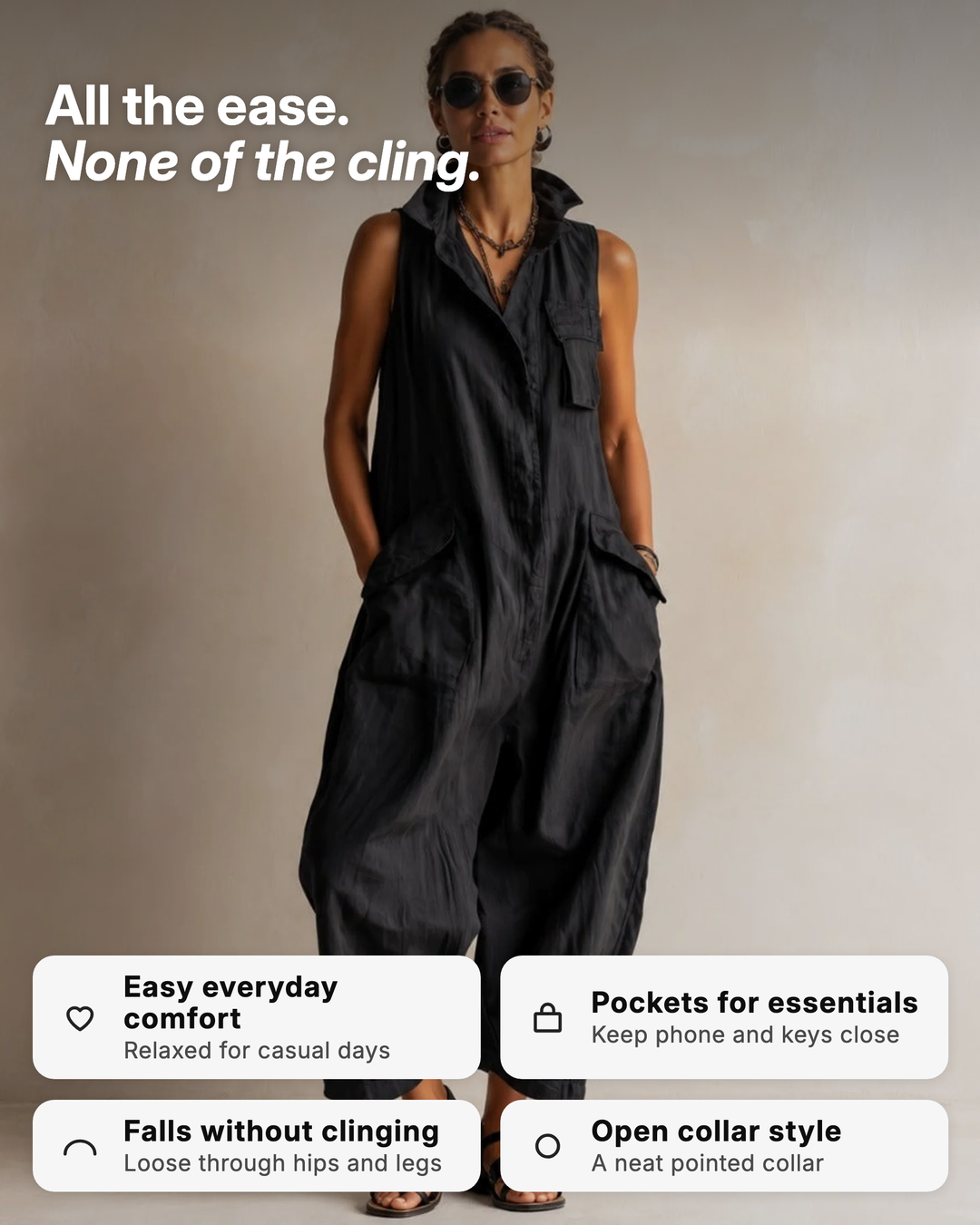 Marlo | Utility Pocket Linen Jumpsuit benefits