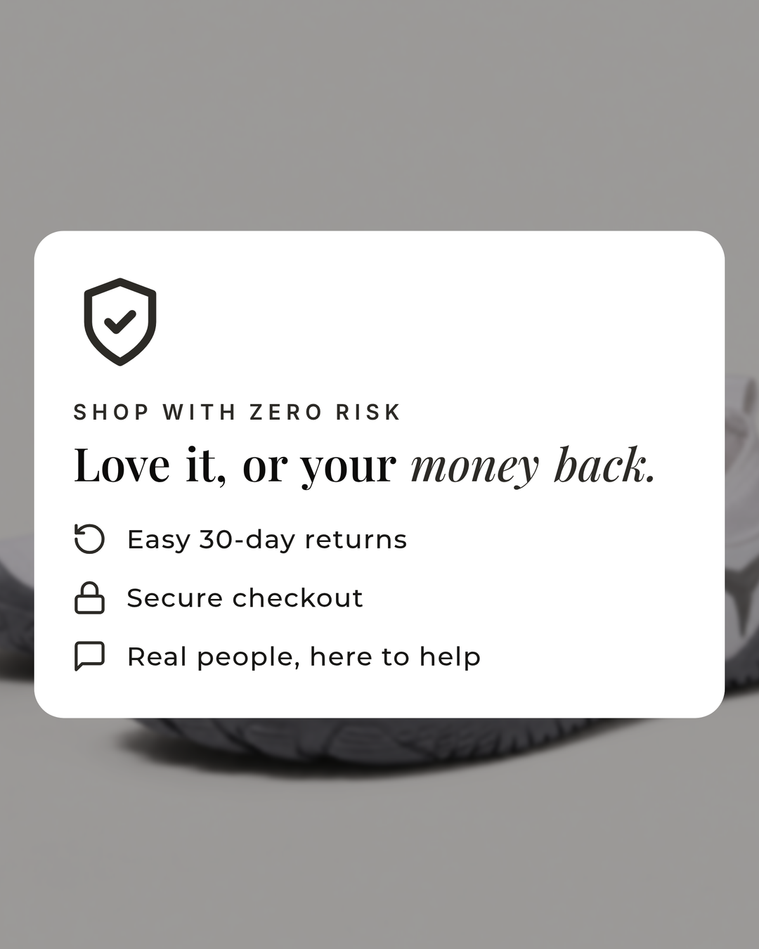 Matty | Zero-Drop Training Shoes money-back guarantee