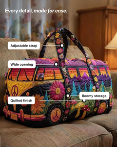 Maude | Quilted Travel Duffle Bag details