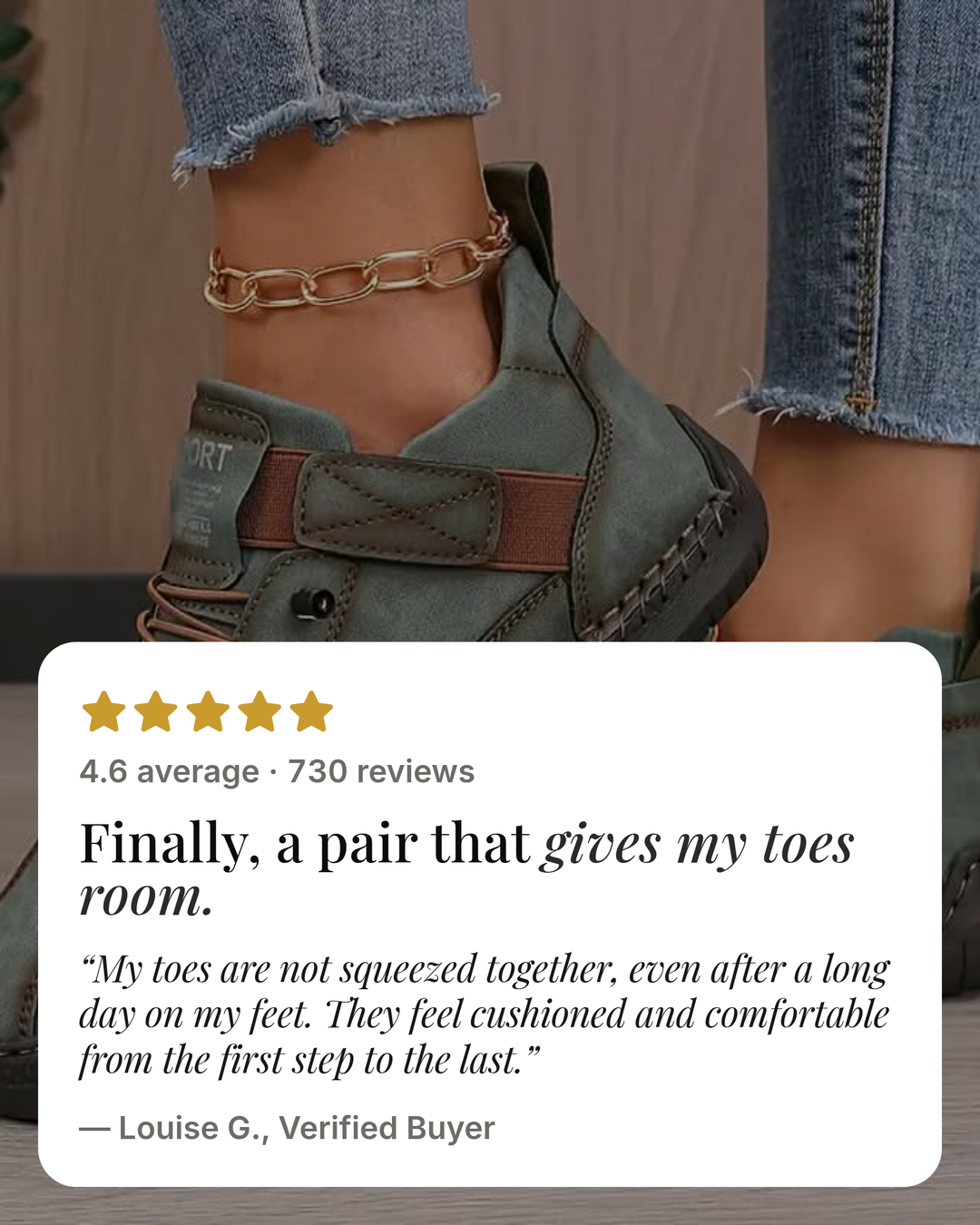 Michele | Lightweight Orthopedic Sneakers five star customer review