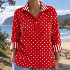 Milena | Contrast-Stripe Blouse
