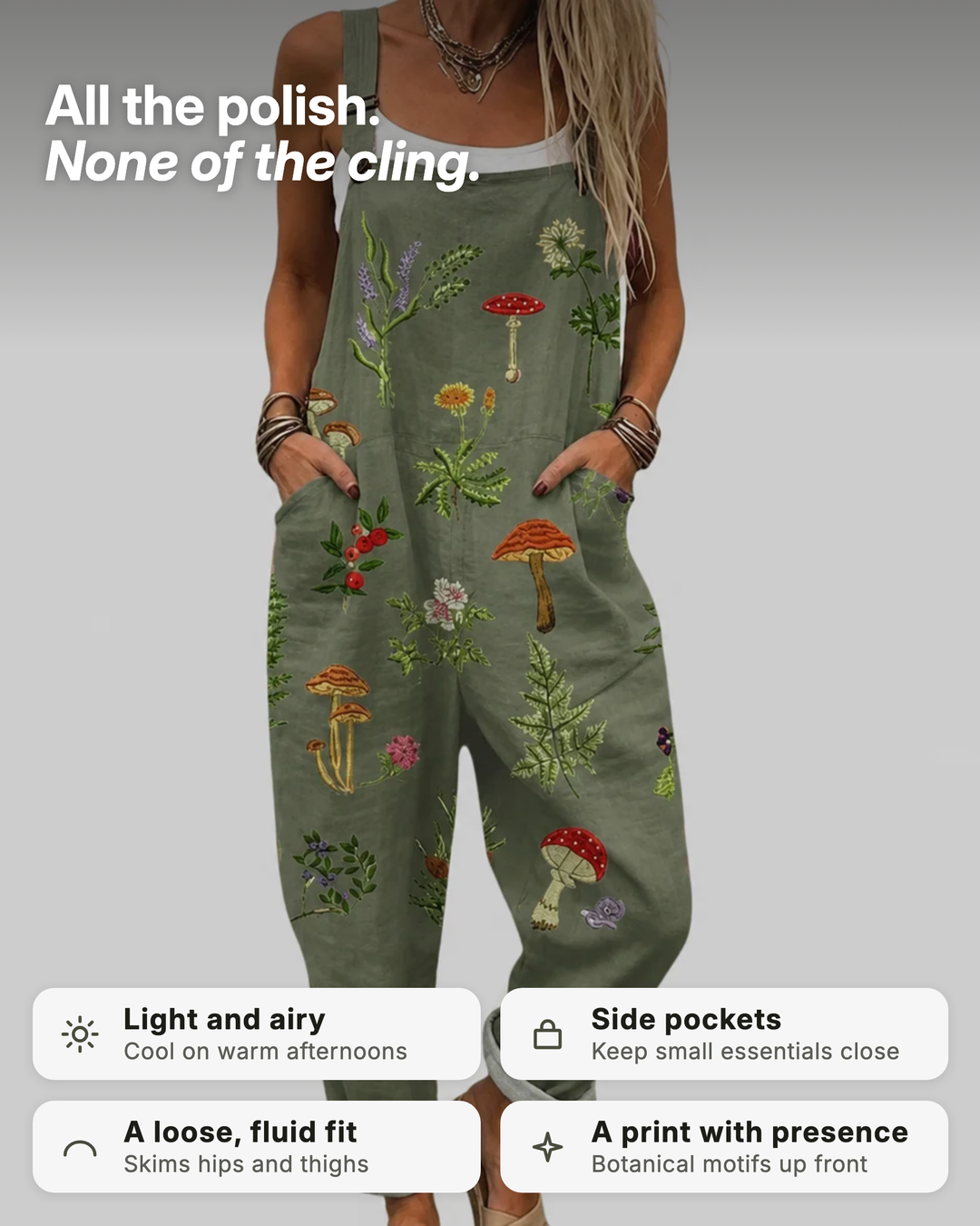 Nadine | Printed Wide-Leg Jumpsuit benefits